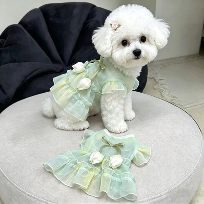 Pet Floral Party Dress